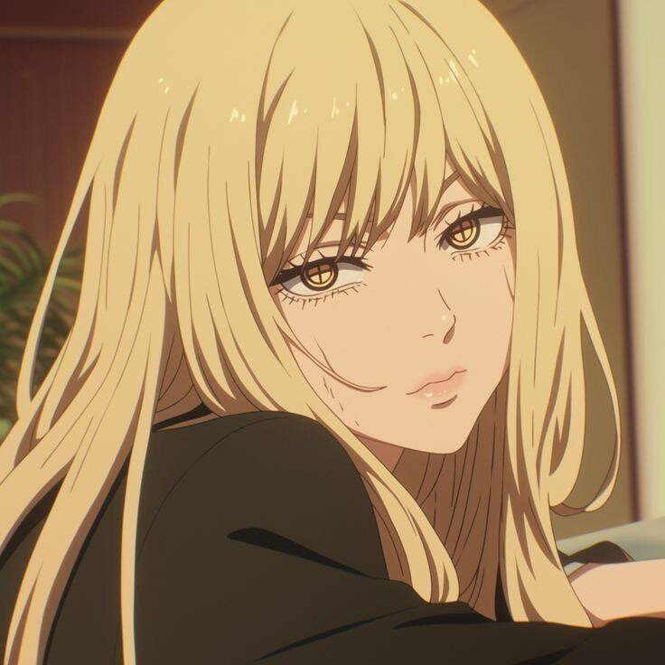 Anime Girl pfp Profile Picture Elegant Blonde Hair Soft Expression