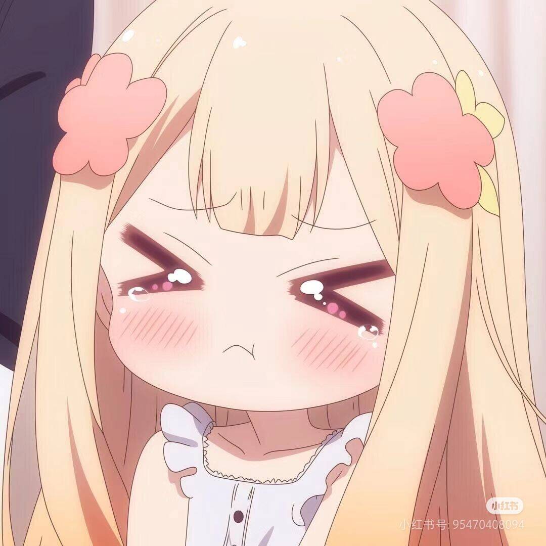 Cute Anime Girl pfp Profile Picture with Blonde Hair and Flower Accessories