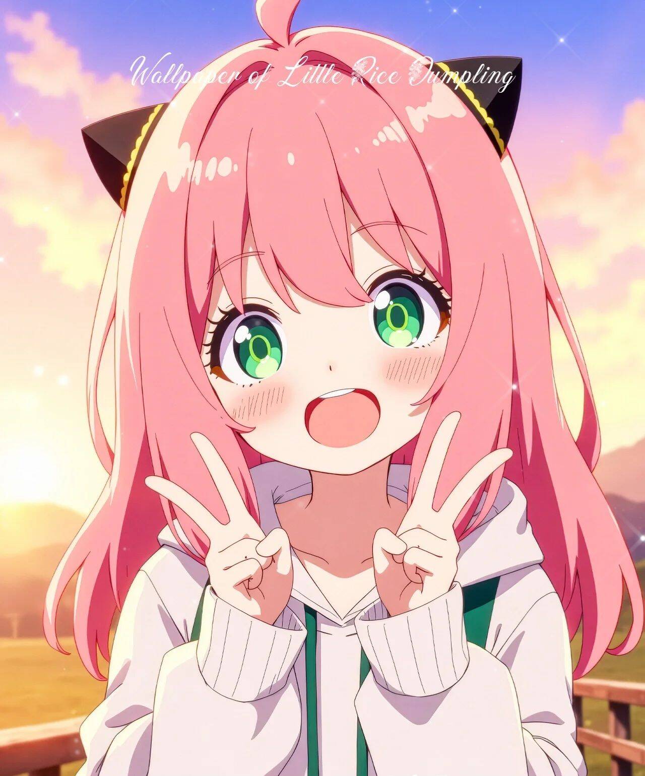Cute Anime Girl pfp Profile Picture with Pink Hair and Cat Ears