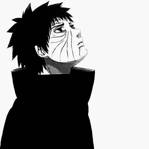 Obito pfp Profile Picture Black and White Artistic Style