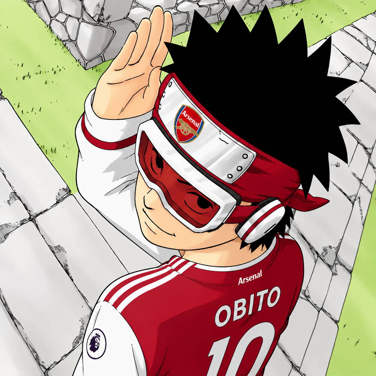 Obito pfp Profile Picture Arsenal Jersey Cool Pose