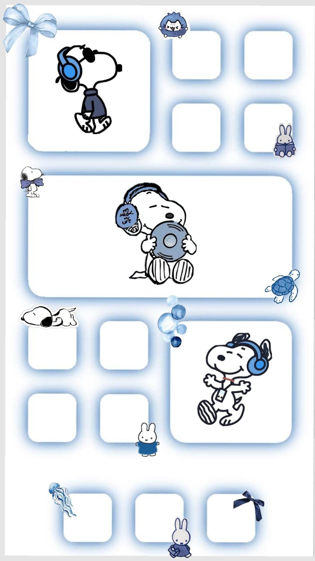Snoopy pfp Profile Picture Listening to Music with Headphones
