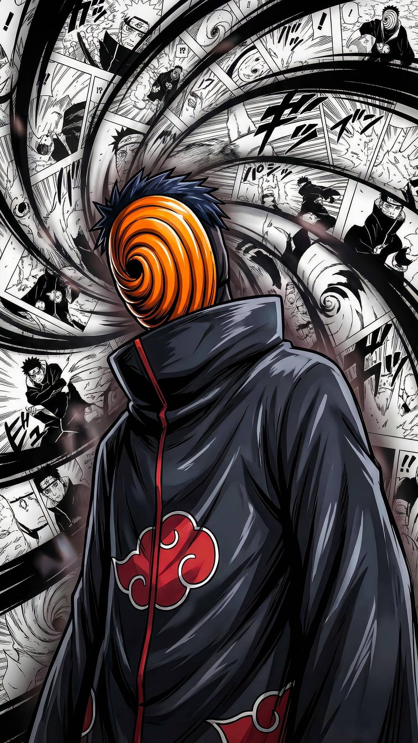 Obito pfp Profile Picture Uchiha Tobi Mask Orange Swirl