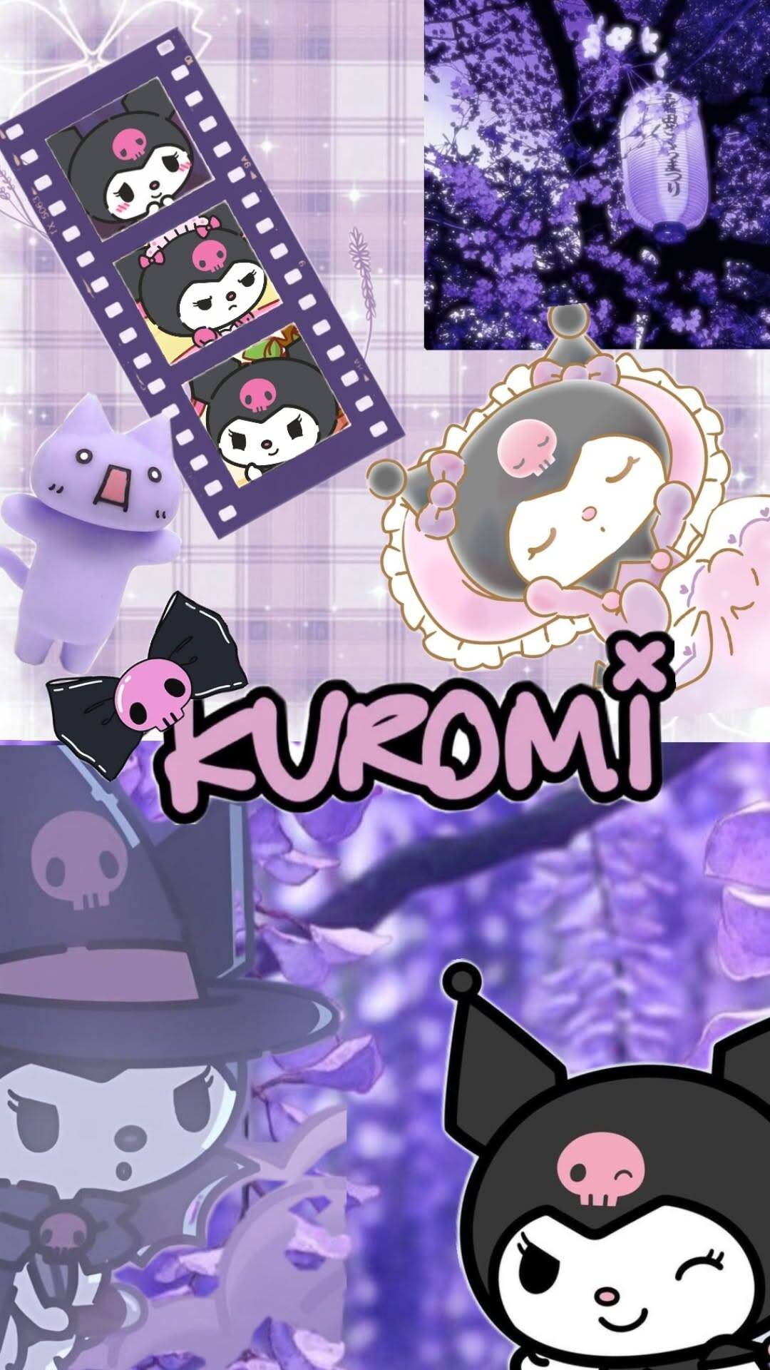 Cute Kuromi pfp Profile Picture with Purple Aesthetic Background