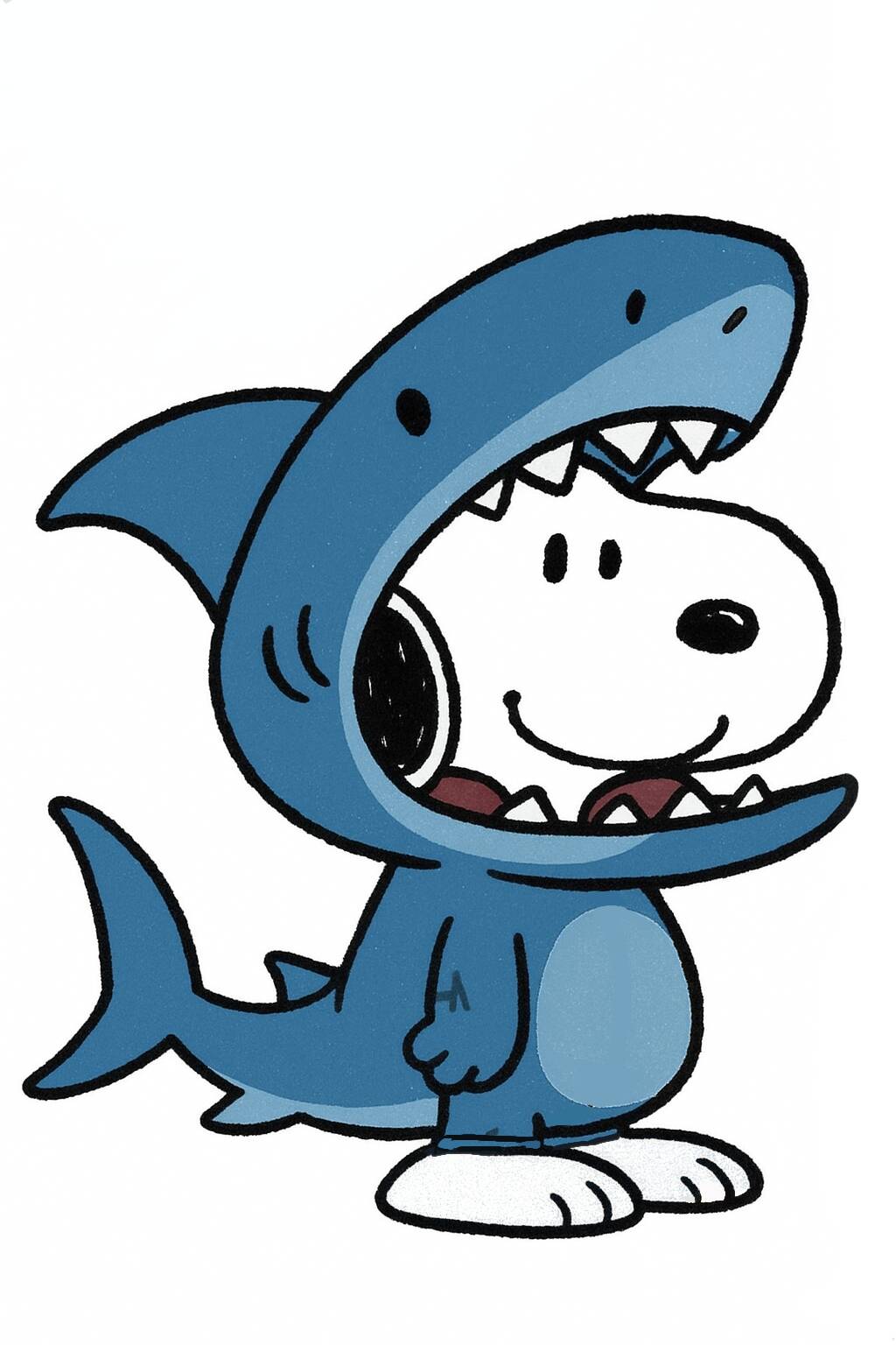 Snoopy pfp Profile Picture in Shark Costume