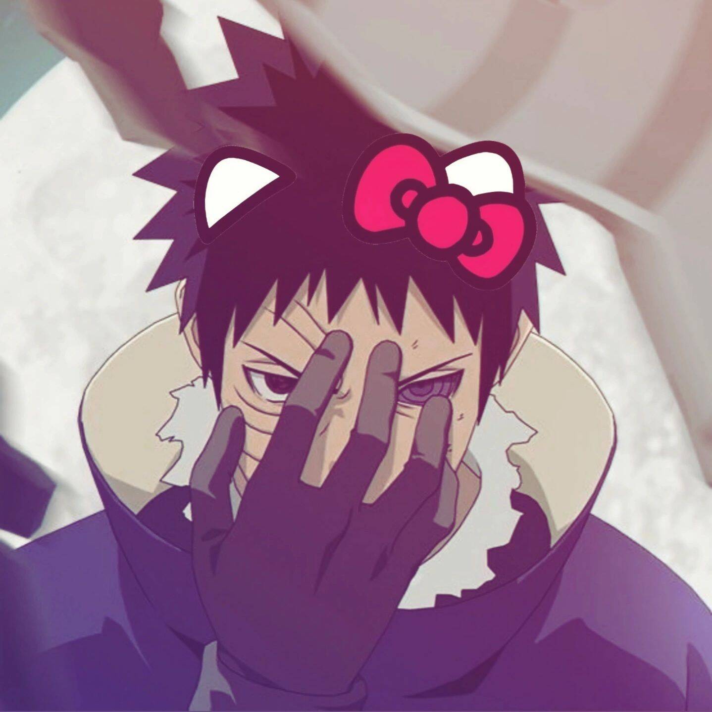 Obito pfp Profile Picture Cute Cat Ears and Bow