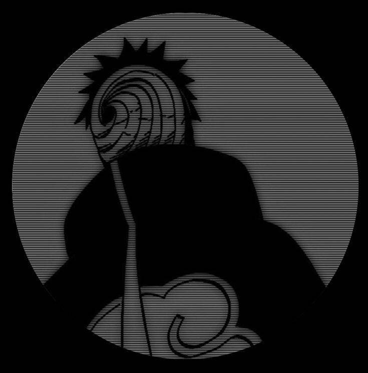 Obito pfp Profile Picture Dark Silhouette with Spiral
