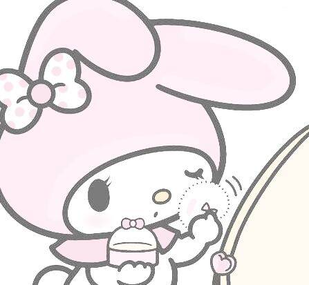 My Melody pfp Profile Picture Cute Bunny Holding Cupcake