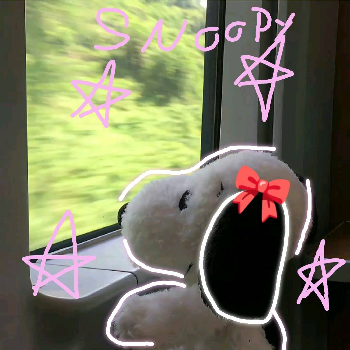 Snoopy pfp Profile Picture Adorable Plush Toy by the Window