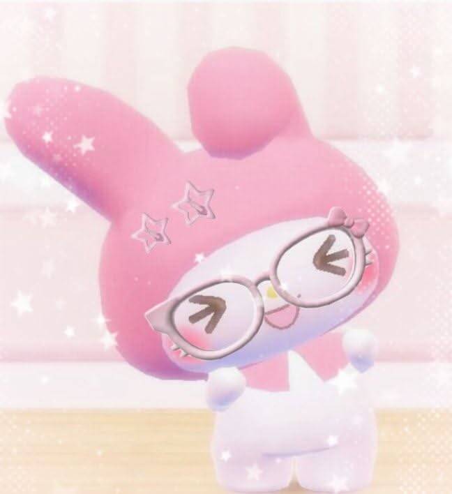 My Melody pfp Profile Picture Cute Glasses Sparkling Stars