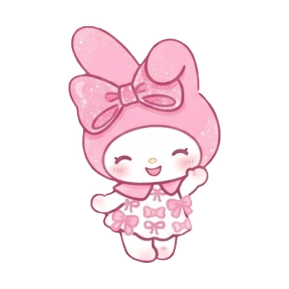 My Melody pfp Profile Picture Cute Pink Bow Smiling Character