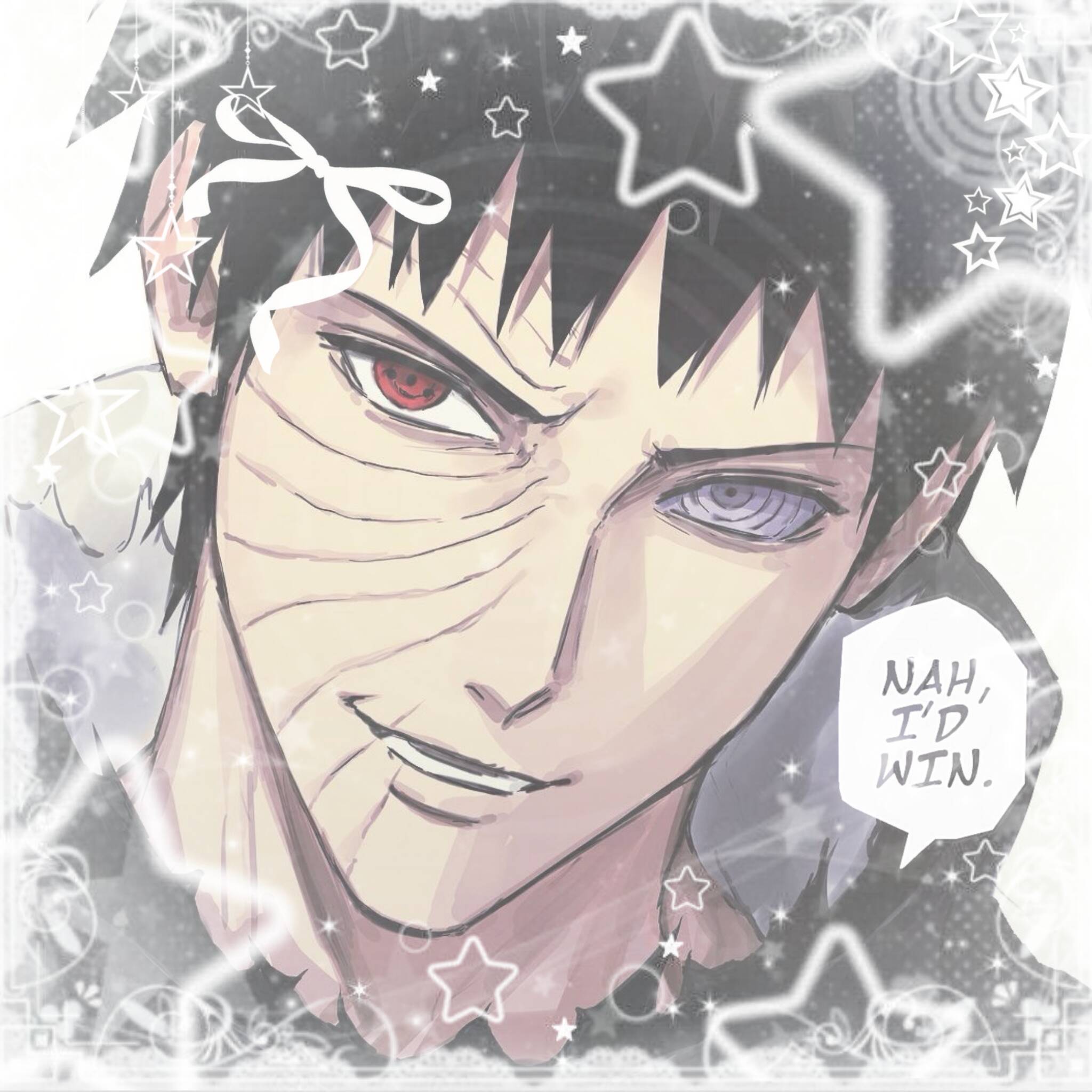 Obito pfp Profile Picture Smirking Face with Stars