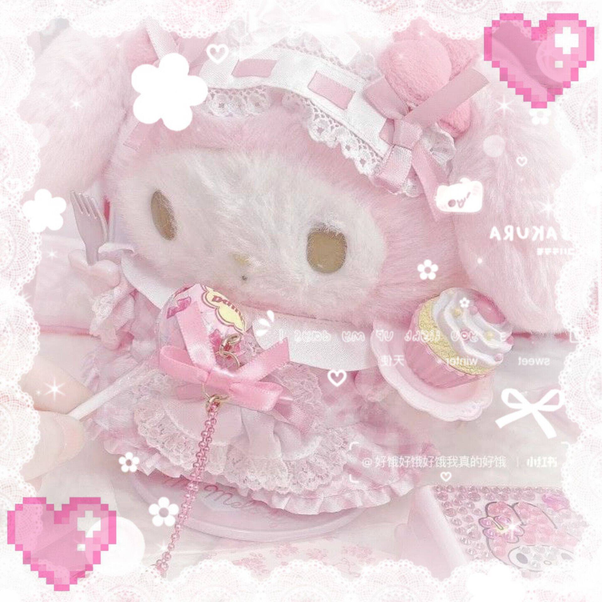 My Melody pfp Profile Picture Cute Plush Toy Aesthetic Pink