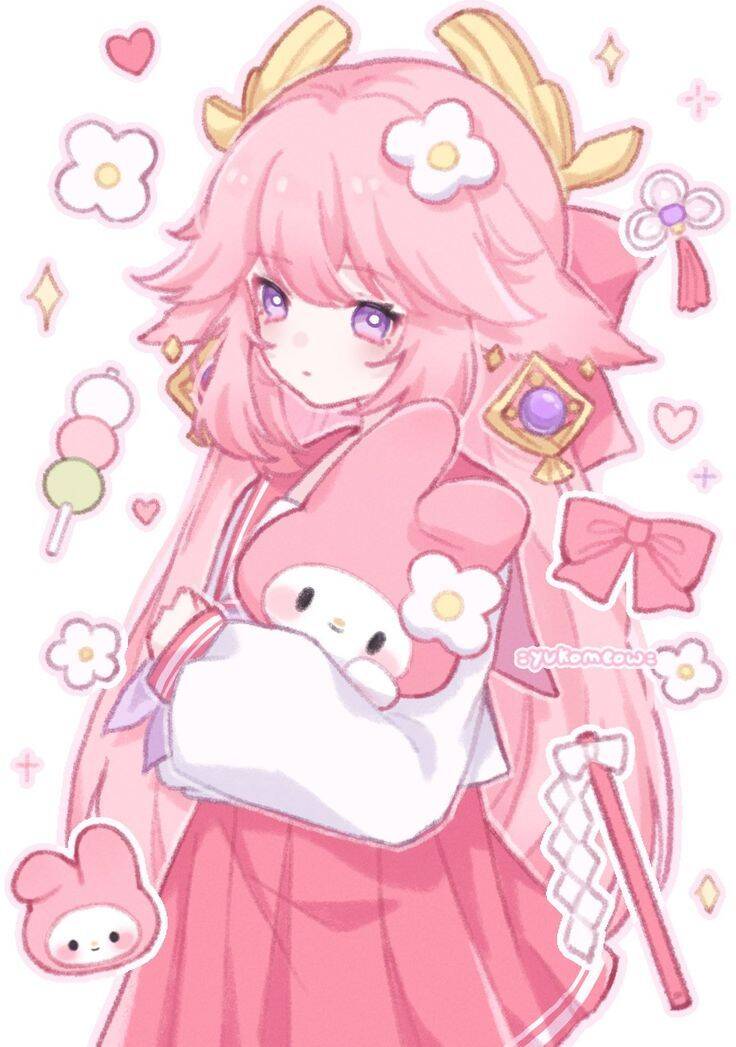 My Melody pfp Profile Picture Cute Kawaii Character with Pink Hair