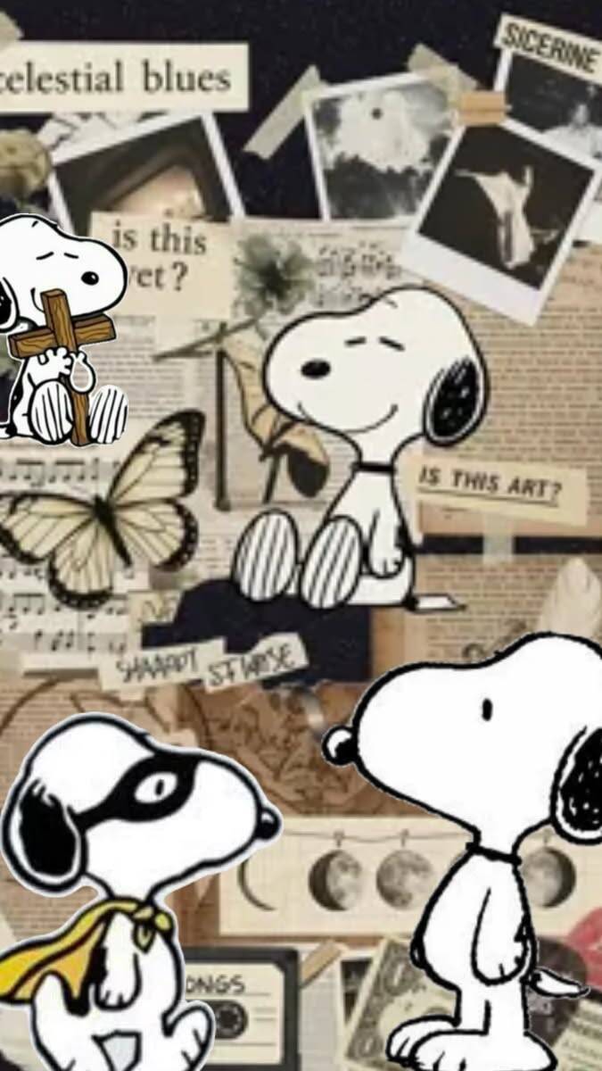 Snoopy pfp Profile Picture Artistic Collage with Friends