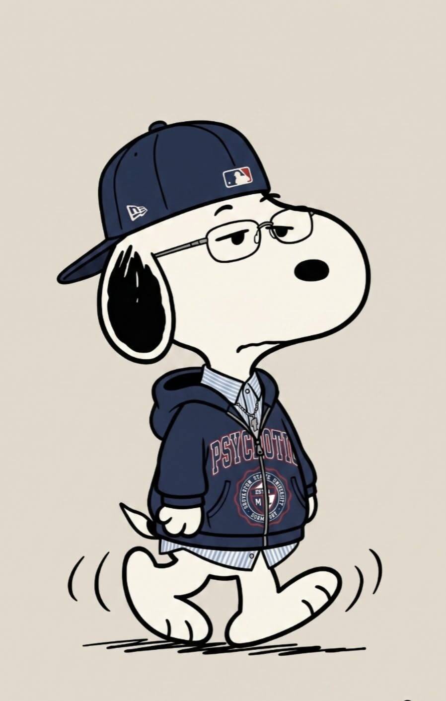Snoopy pfp Profile Picture Cool Casual Style in Hoodie and Cap