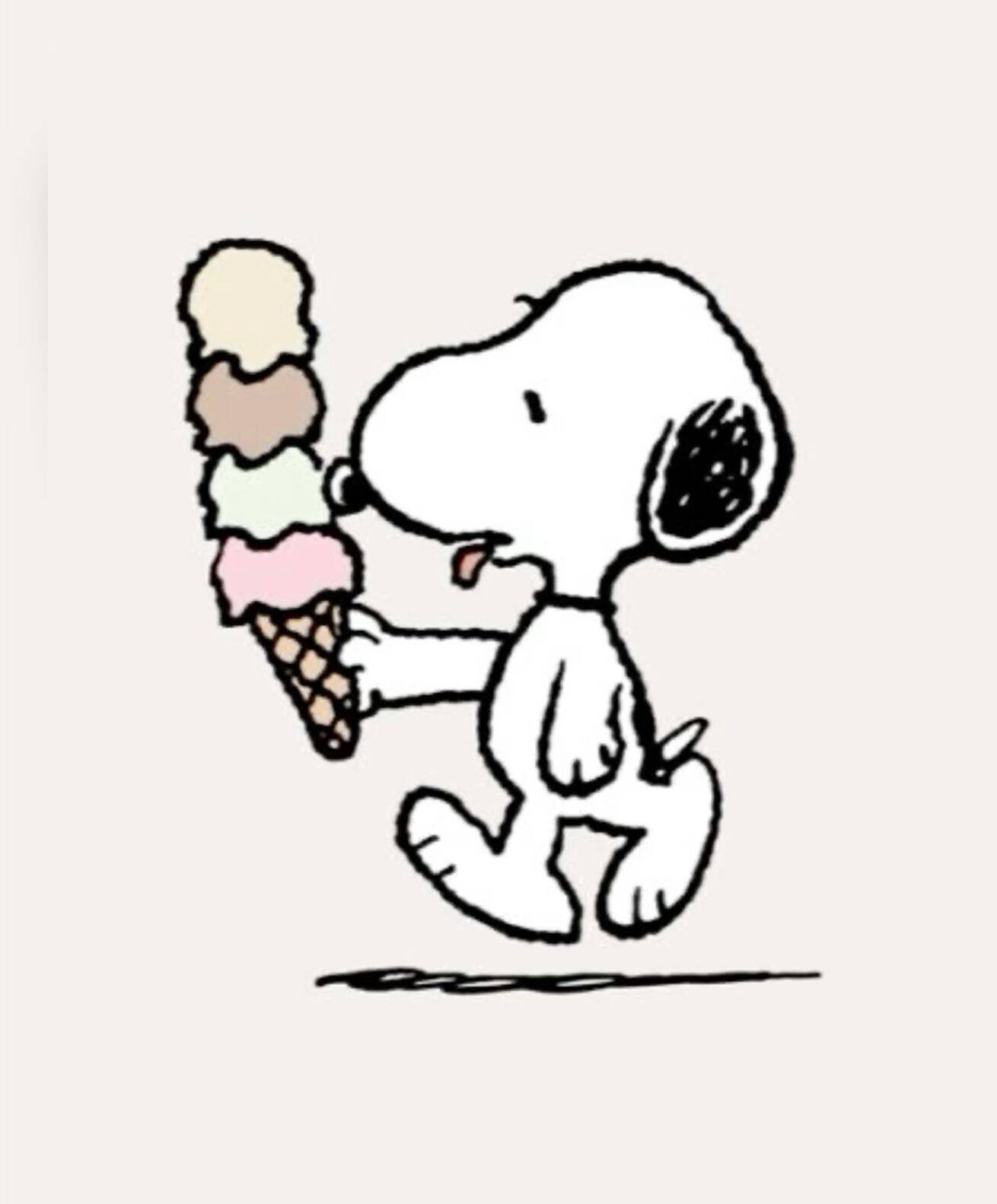 Snoopy pfp Profile Picture Enjoying Ice Cream Cone