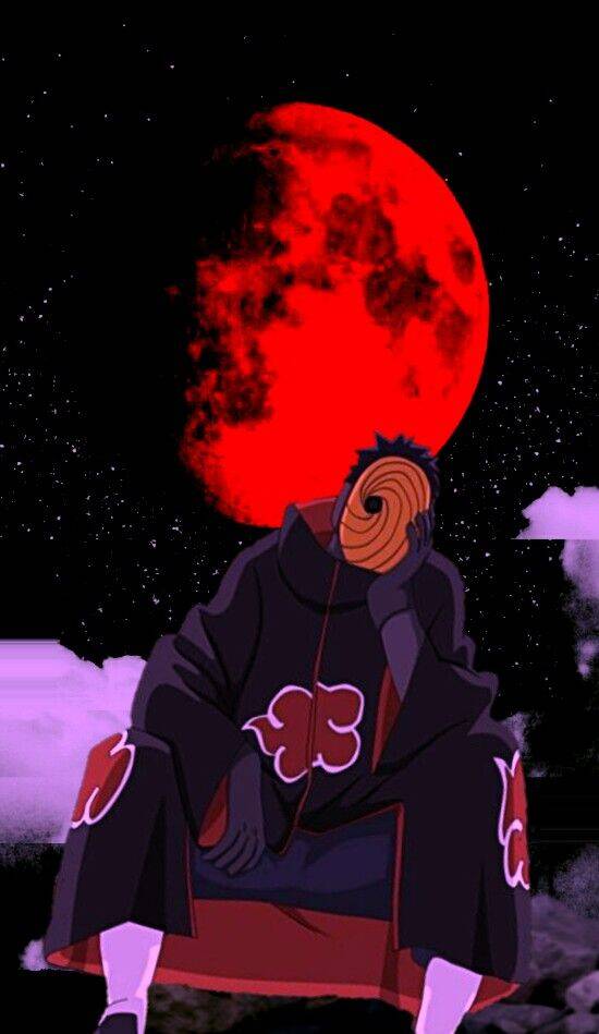 Obito pfp Profile Picture Akatsuki Cloak Red Moon
