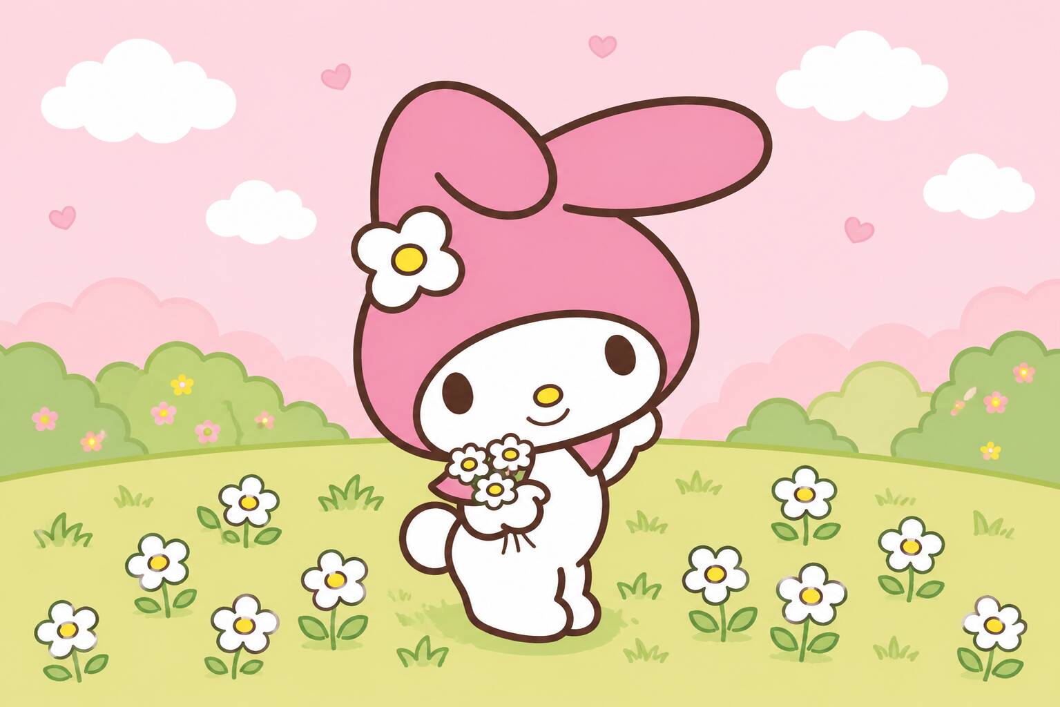 My Melody pfp Profile Picture Cute Bunny with Flowers