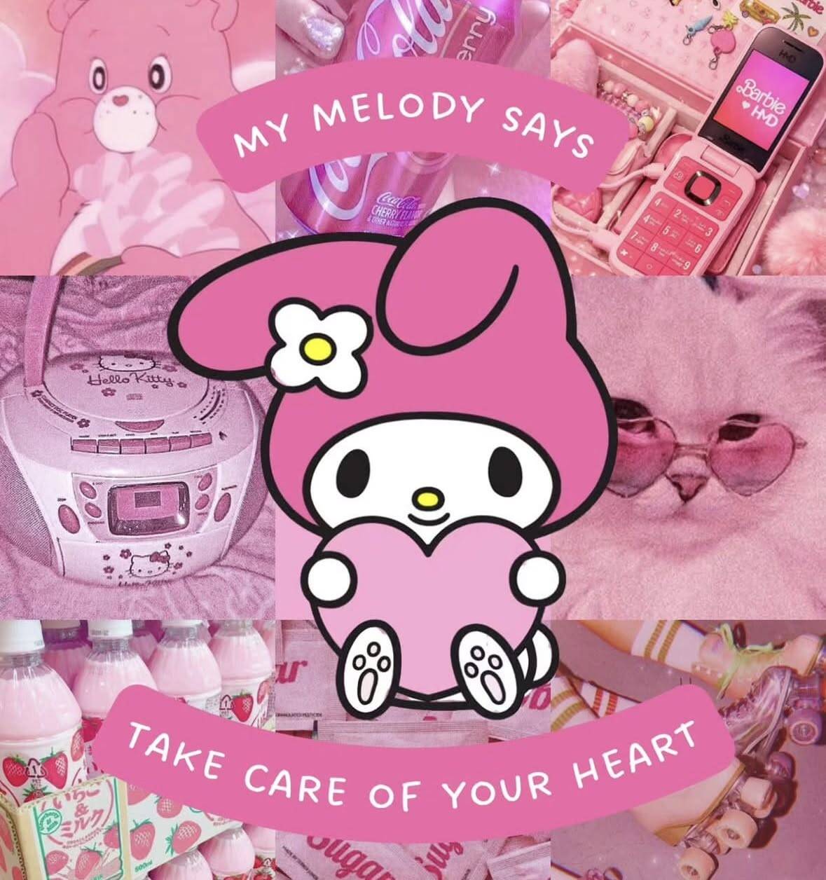 My Melody pfp Profile Picture Cute Pink Heart Design