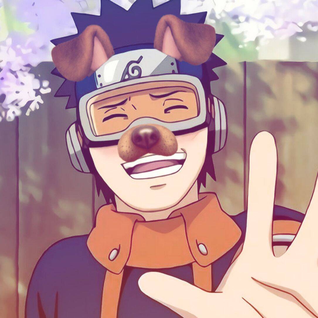 Obito pfp Profile Picture Playful Dog Filter Smile