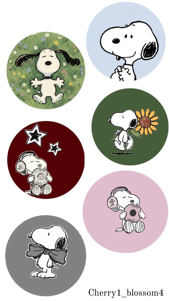 Snoopy pfp Profile Picture Adorable Floral Background