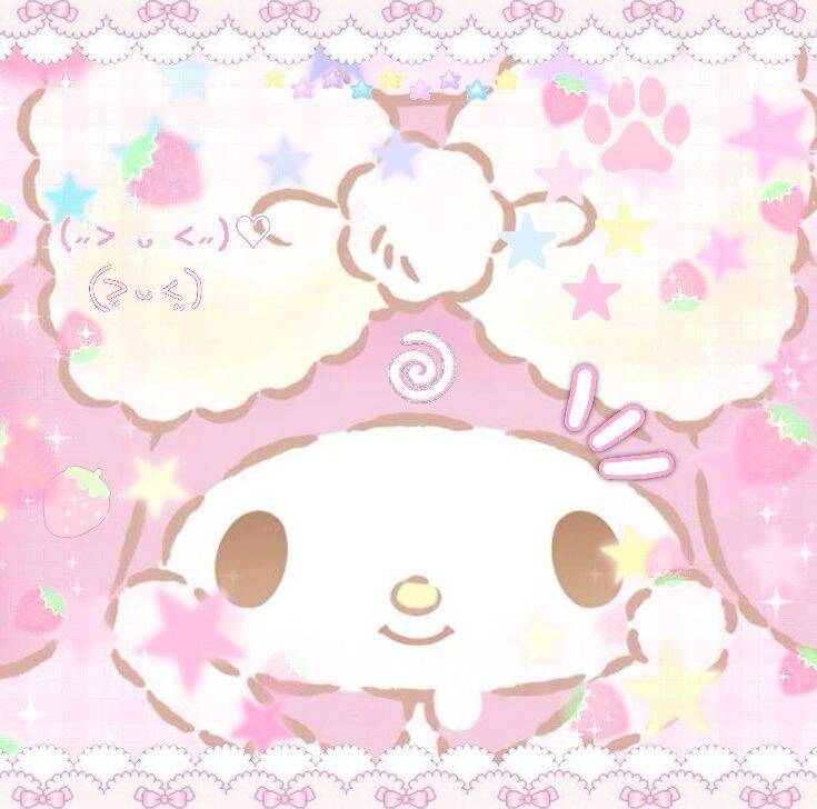 My Melody pfp Profile Picture Cute Kawaii Design with Stars and Bows