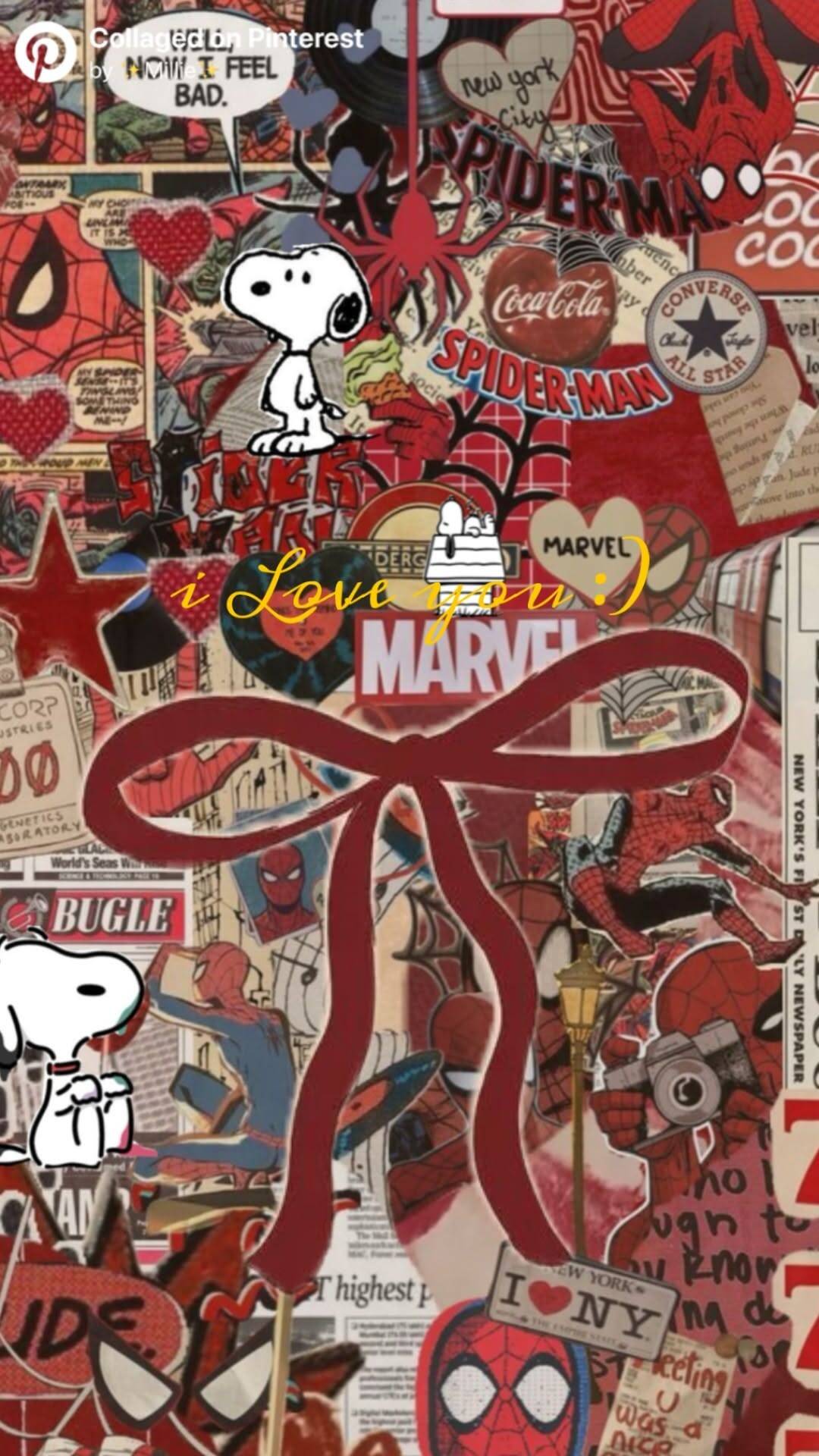 Snoopy pfp Profile Picture with Marvel Comics Background