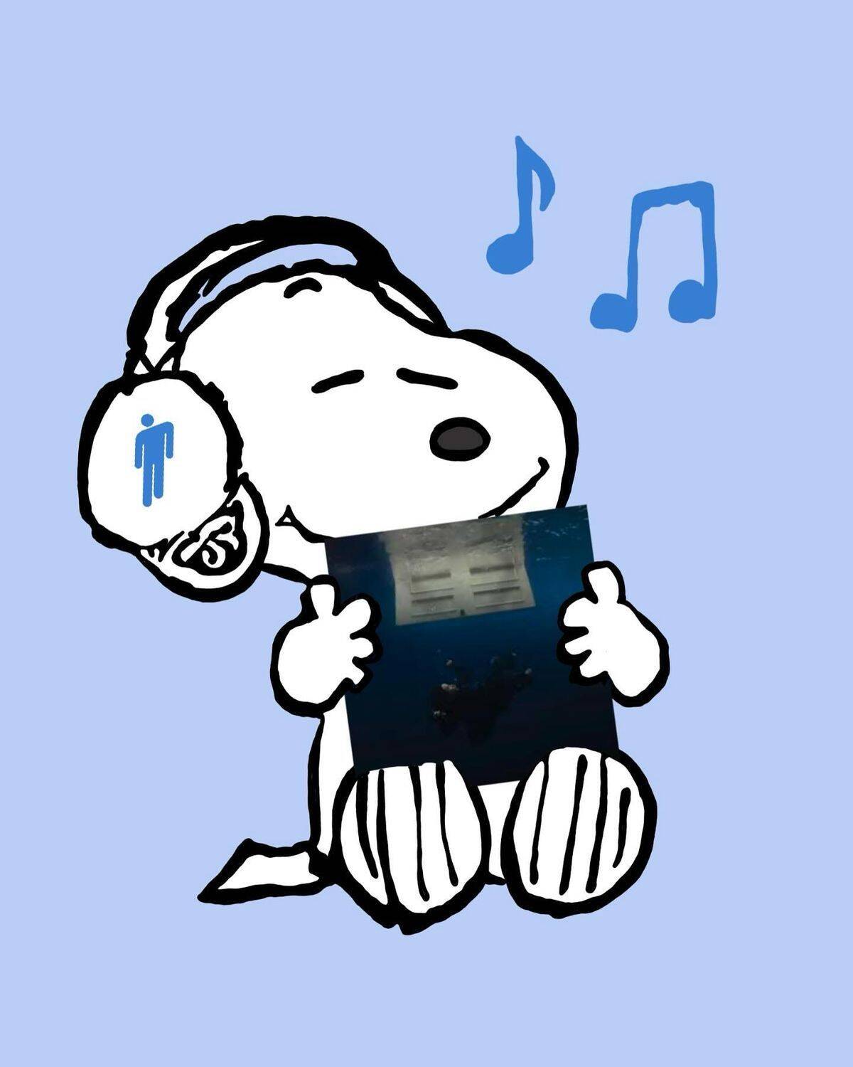 Snoopy pfp Profile Picture Enjoying Music with Headphones