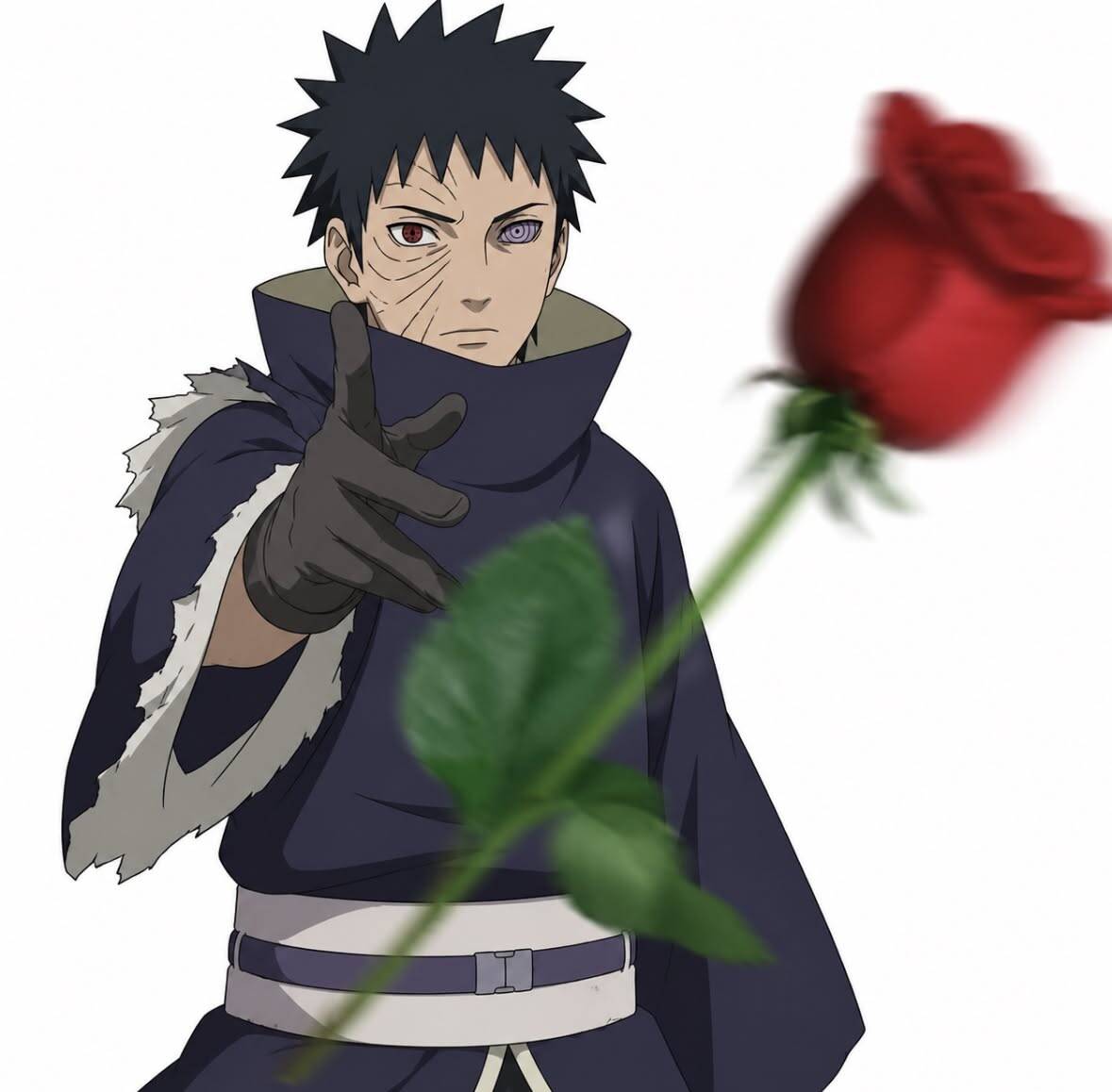 Obito pfp Profile Picture Rose Gesture Uchiha Style