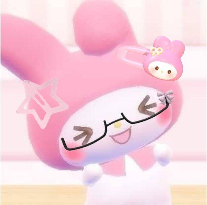 My Melody pfp Profile Picture Cute Pink Bunny with Star