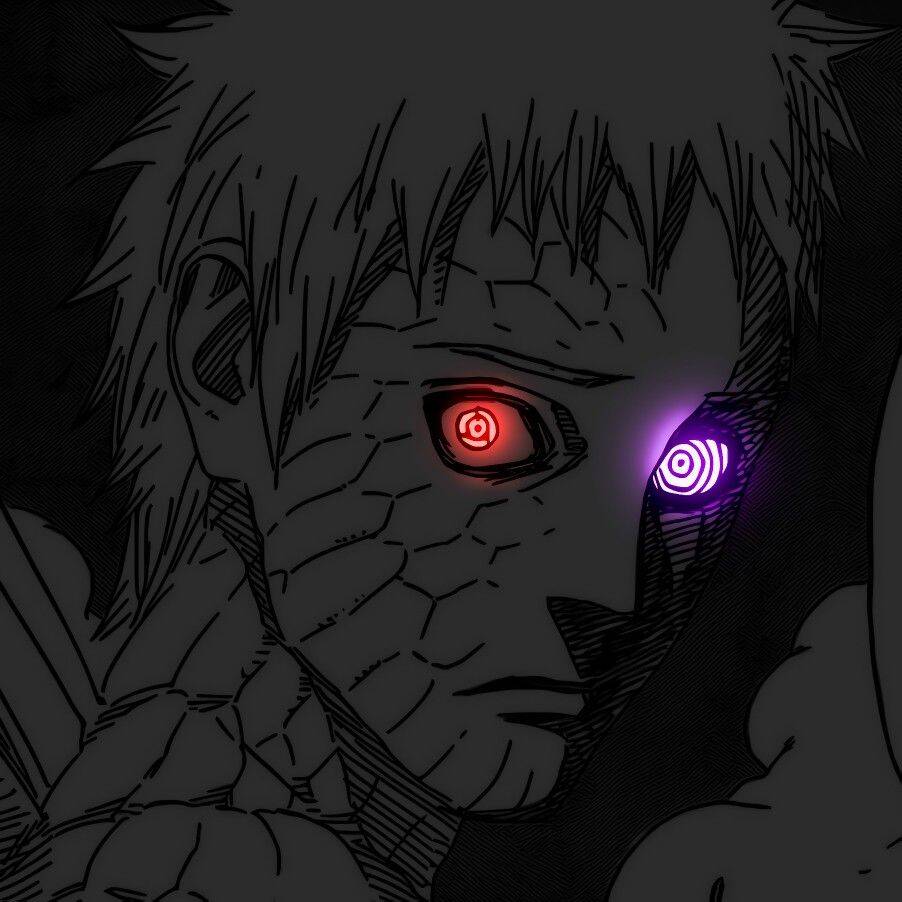 Obito pfp Profile Picture Sharingan Eye Purple and Red