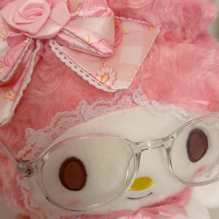 My Melody pfp Profile Picture Cute Pink Bunny with Glasses