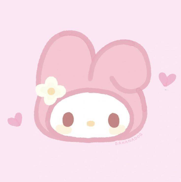 My Melody pfp Profile Picture Cute Pink Bunny with Flower