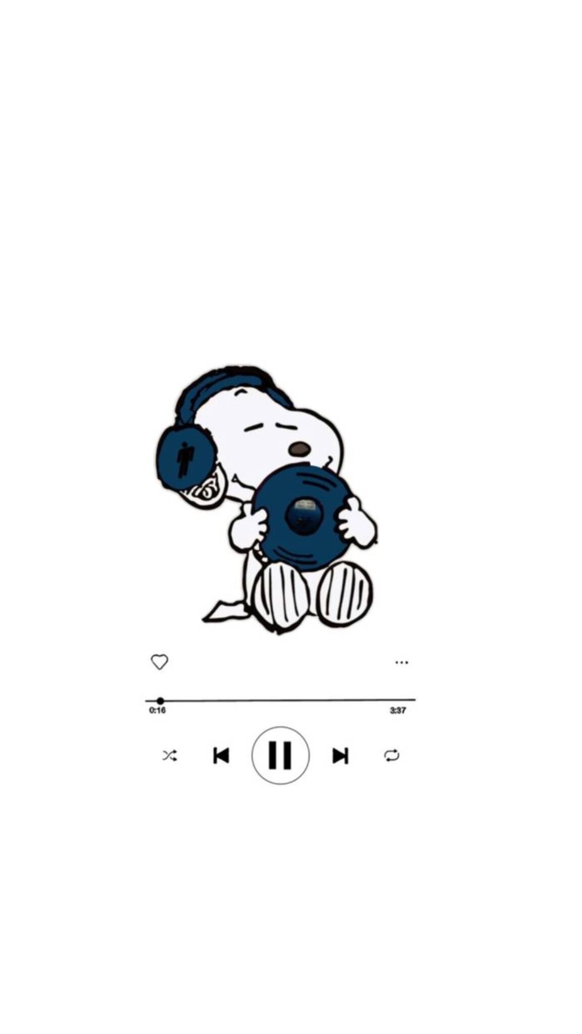 Snoopy pfp Profile Picture Enjoying Music with Headphones
