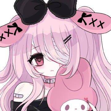 My Melody pfp Profile Picture Cute Pink Hair with Bow