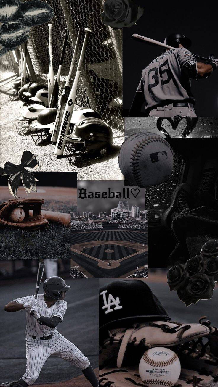 Baseball pfp Profile Picture Collage of Bats, Gloves, and Players