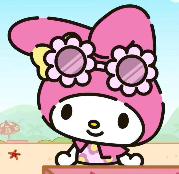 My Melody pfp Profile Picture Cute Pink Sunglasses Summer Vibes