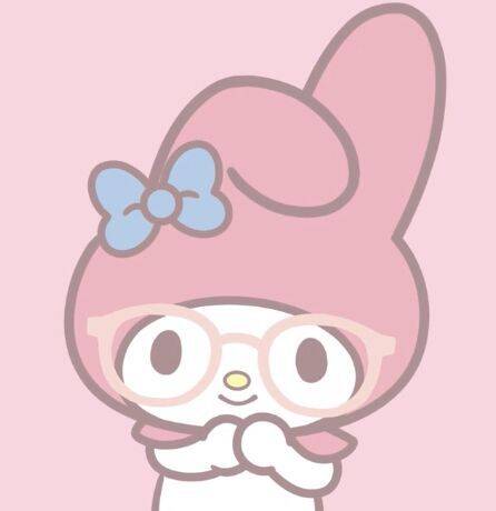 My Melody pfp Profile Picture Cute Pink Glasses Bow