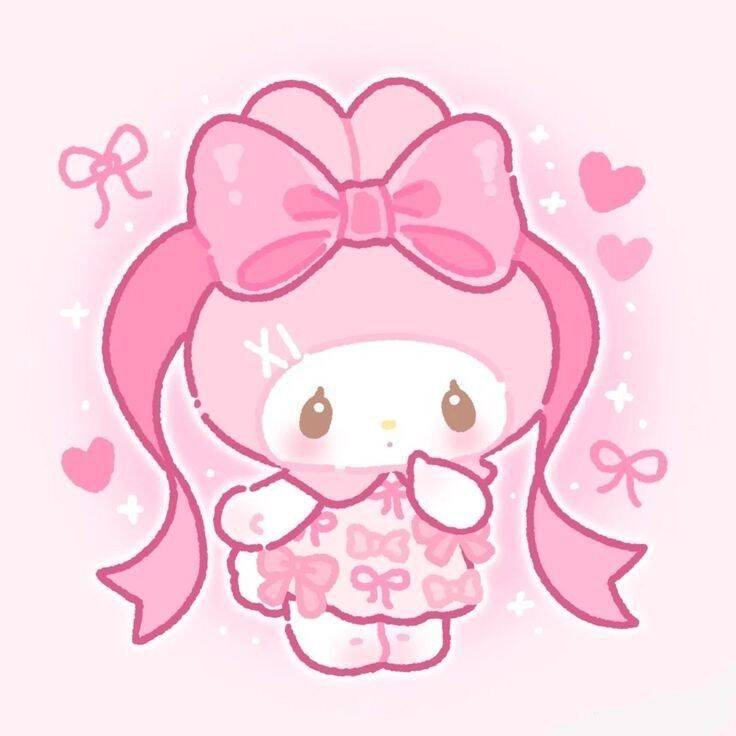 My Melody pfp Profile Picture Cute Pink Bow Kawaii Style
