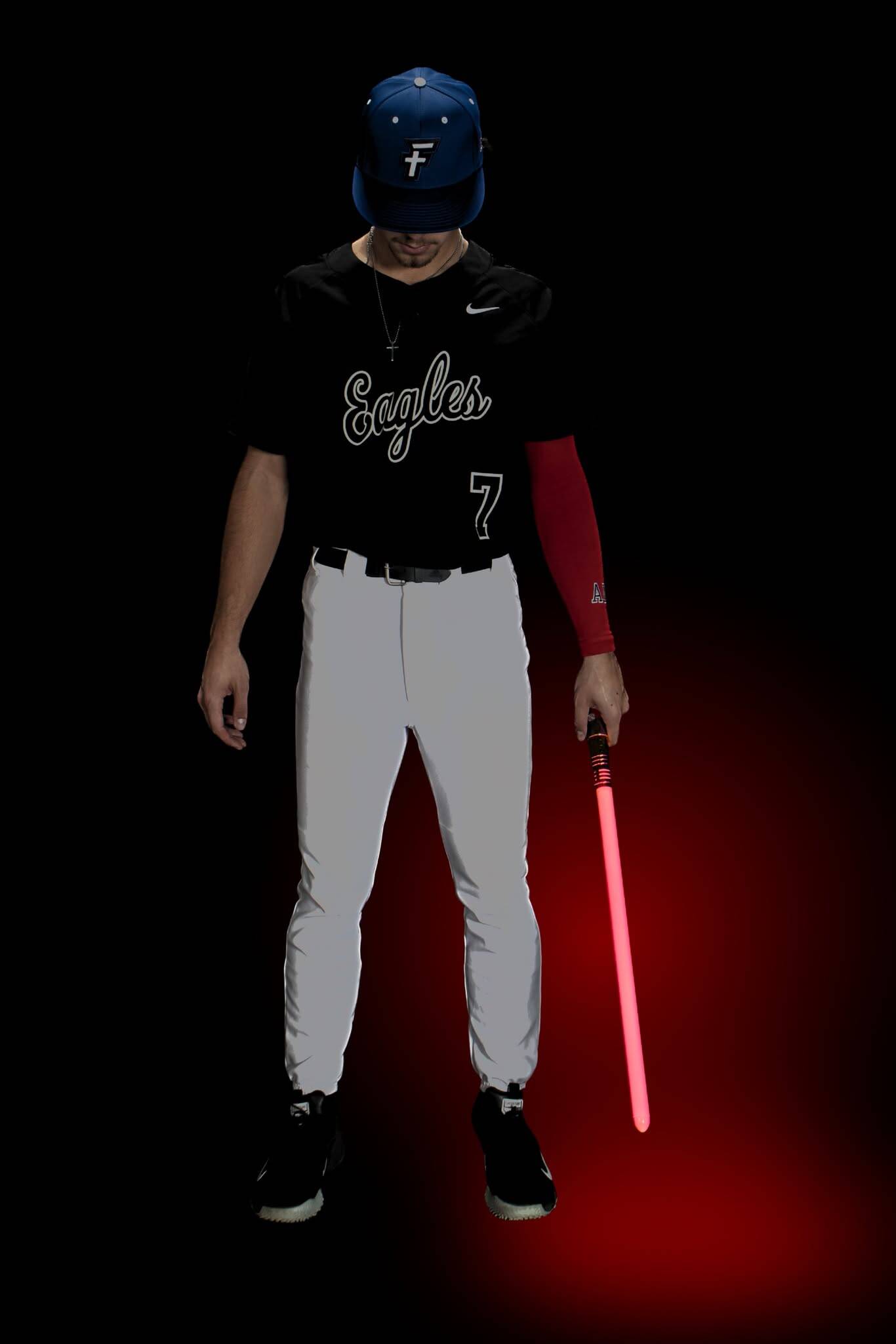 Baseball pfp Profile Picture Player with Bat and Lightsaber