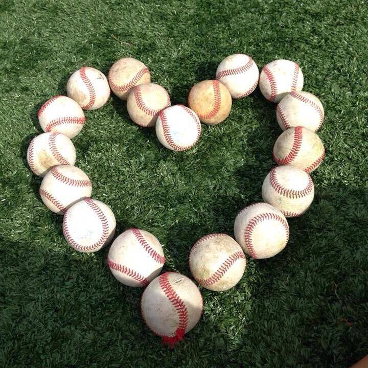 Baseball pfp Profile Picture Heart Shaped Arrangement of Baseballs