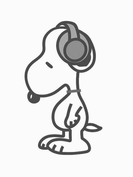 Snoopy pfp Profile Picture Listening to Music with Headphones