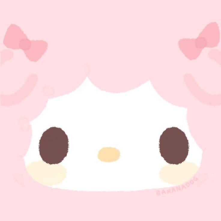 My Melody pfp Profile Picture Cute Kawaii Pink Background