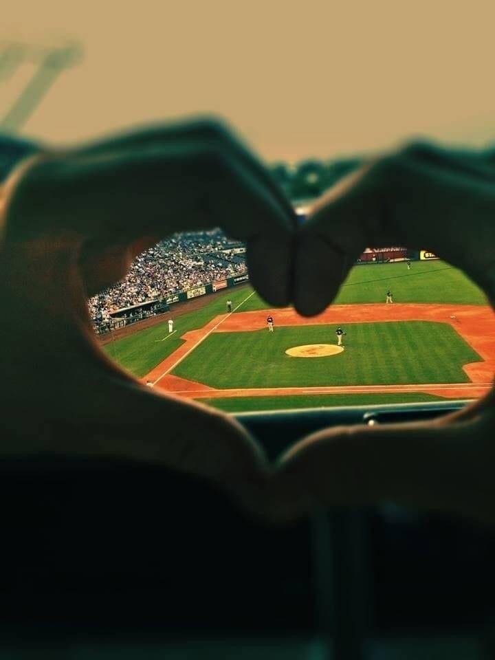Baseball pfp Profile Picture Heart Shaped View of Stadium