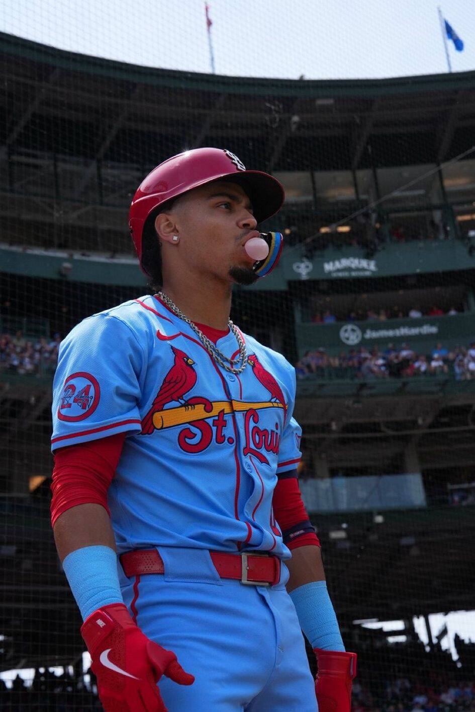 Baseball pfp Profile Picture Player in Blue Jersey at Stadium