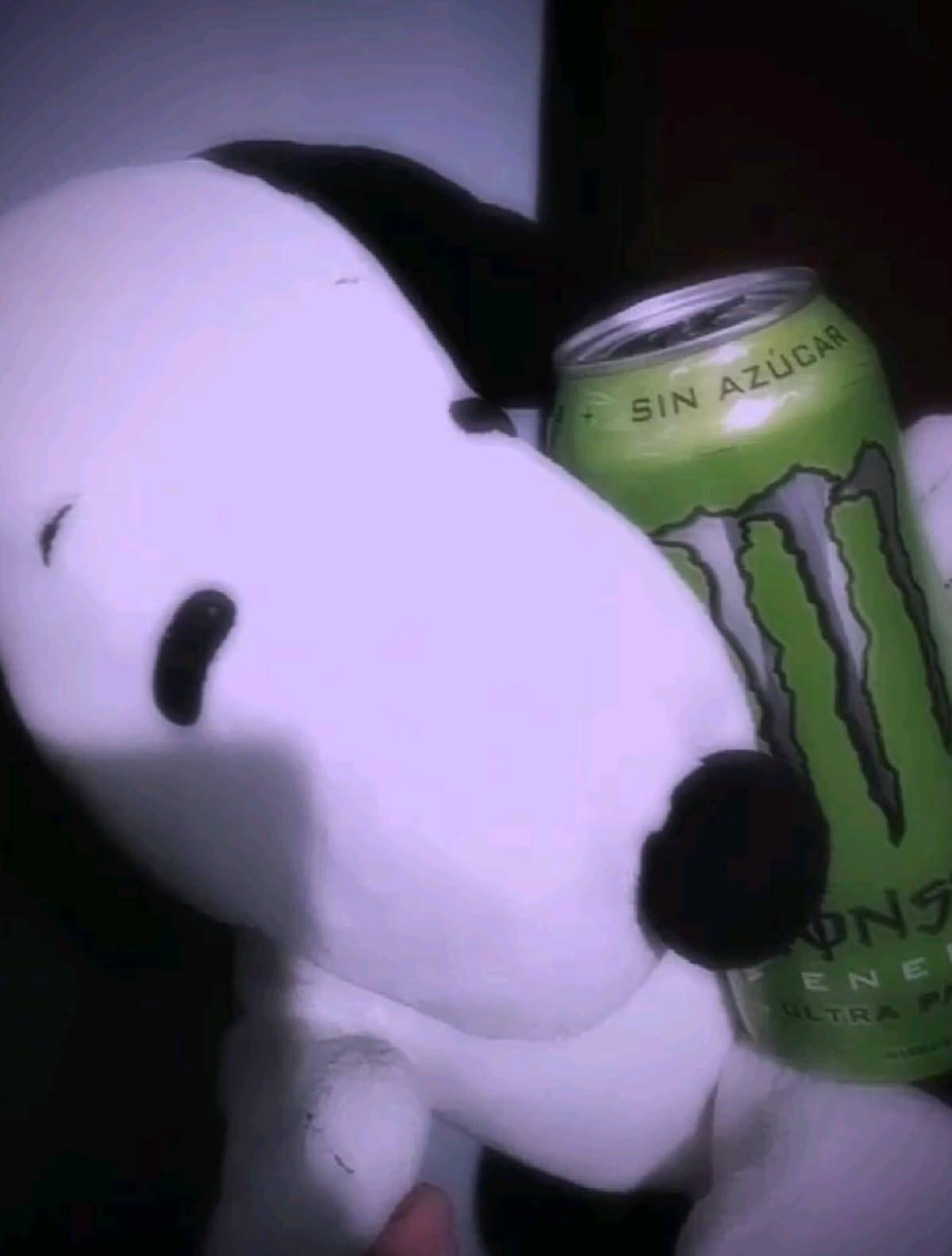 Snoopy pfp Profile Picture Holding Energy Drink