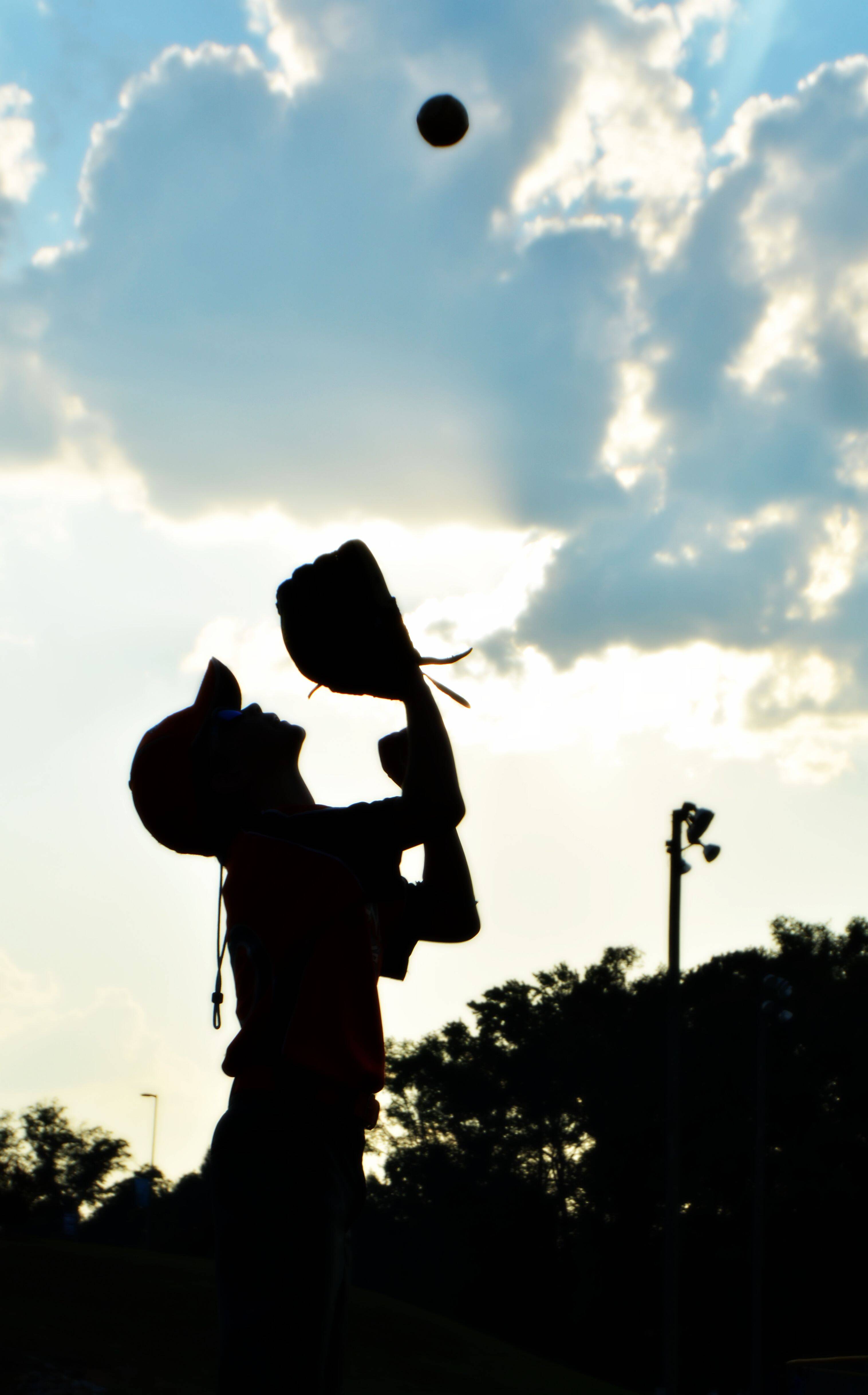 Baseball pfp Profile Picture Player Catching Ball Silhouette