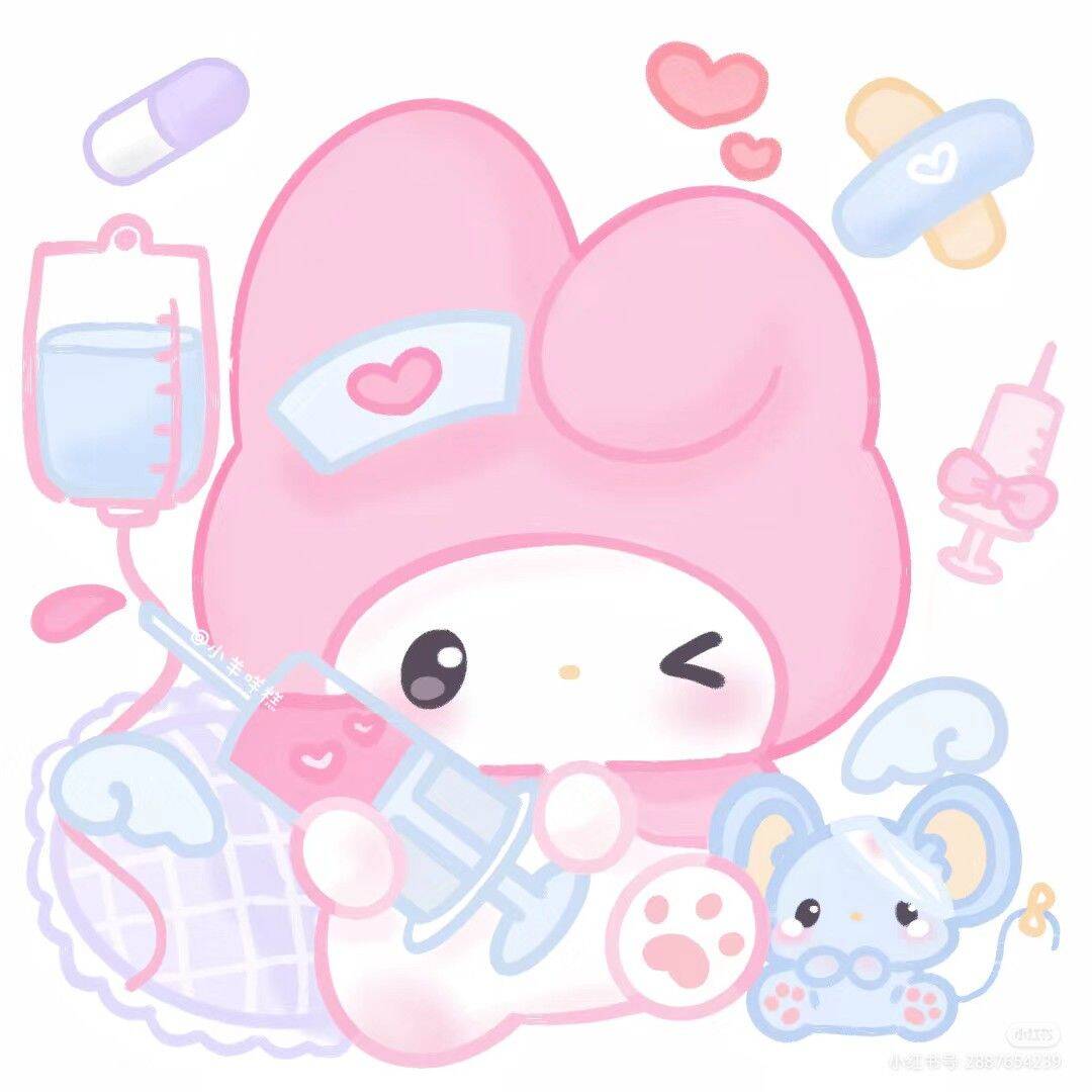 My Melody pfp Profile Picture Cute Nurse with Syringe and Heart