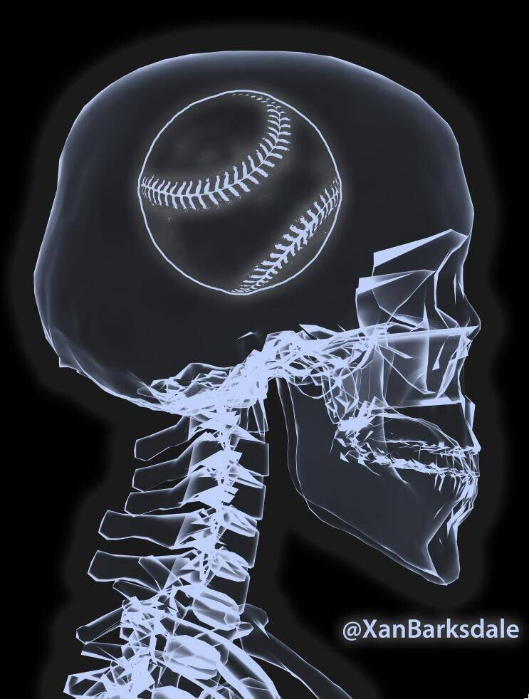 Baseball pfp Profile Picture Skeleton with Baseball in Skull